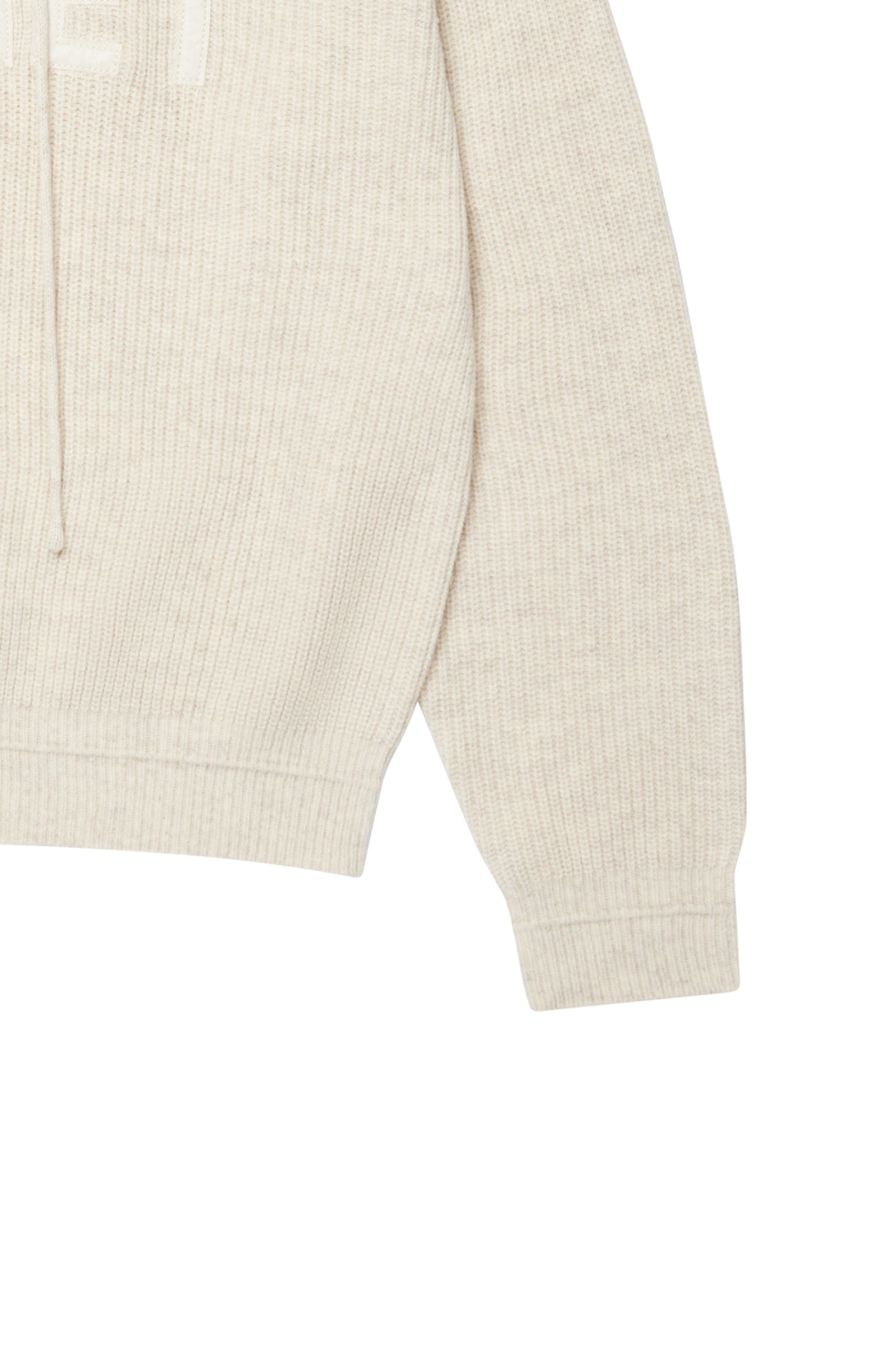 Deinet - Basic Logo Knit Hoodie (Oatmeal) product image 5 | TRAB K-Fashion Australia