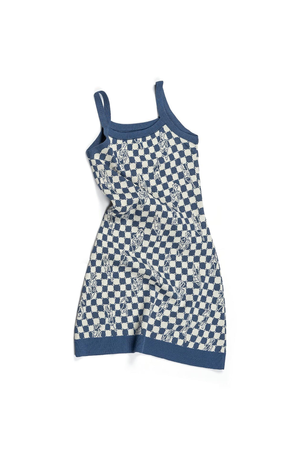 Ioedle - Checkerboard Illusion Sleeveless Knit Dress Naver (OC) product image 1 | TRAB K-Fashion Australia
