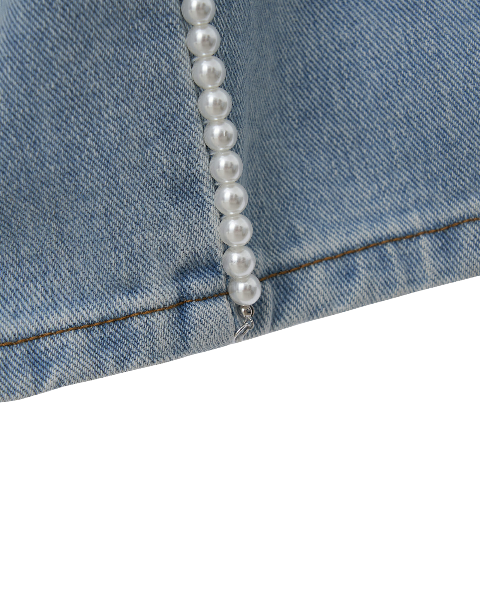 Kimhe Kim - Pearl Embellished Jeans (Sky Blue) product image 15 | TRAB K-Fashion Australia