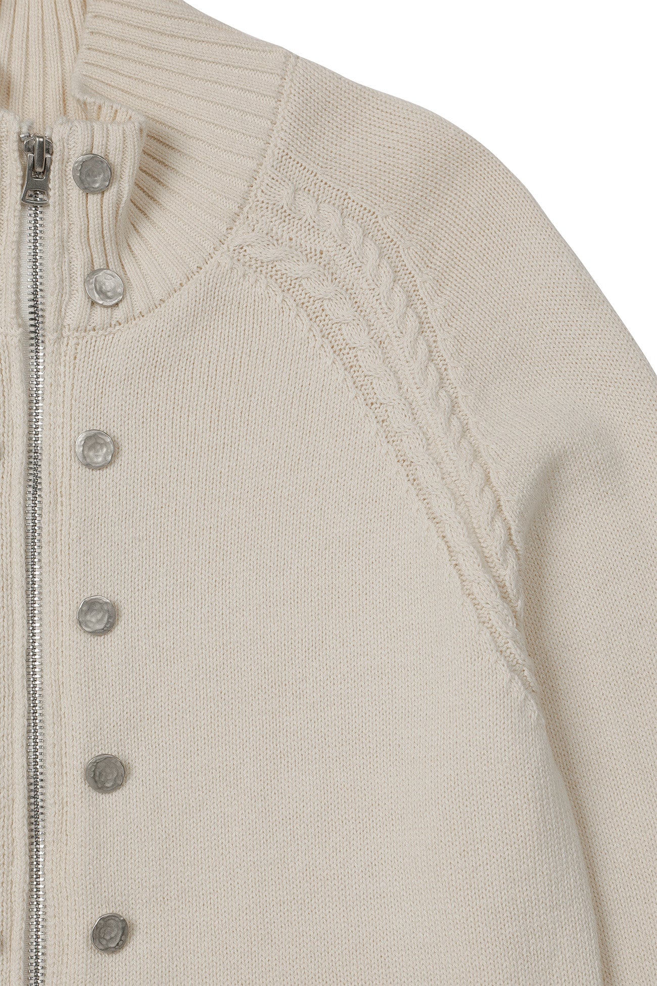 Deinet - High-Neck Stud Knit Outer (Ivory) product image 14 | TRAB K-Fashion Australia