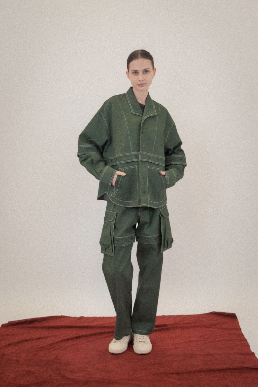 Ioedle - Assembled Cargo Pants With Screws Loosened (Green) product image 18 | TRAB K-Fashion Australia