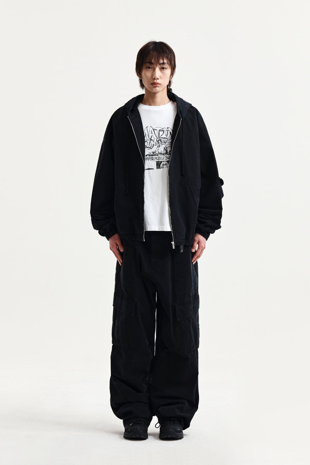 Matin Kim - Multi Pocket Utility Wide Pants (Black) product image 10 | TRAB K-Fashion Australia