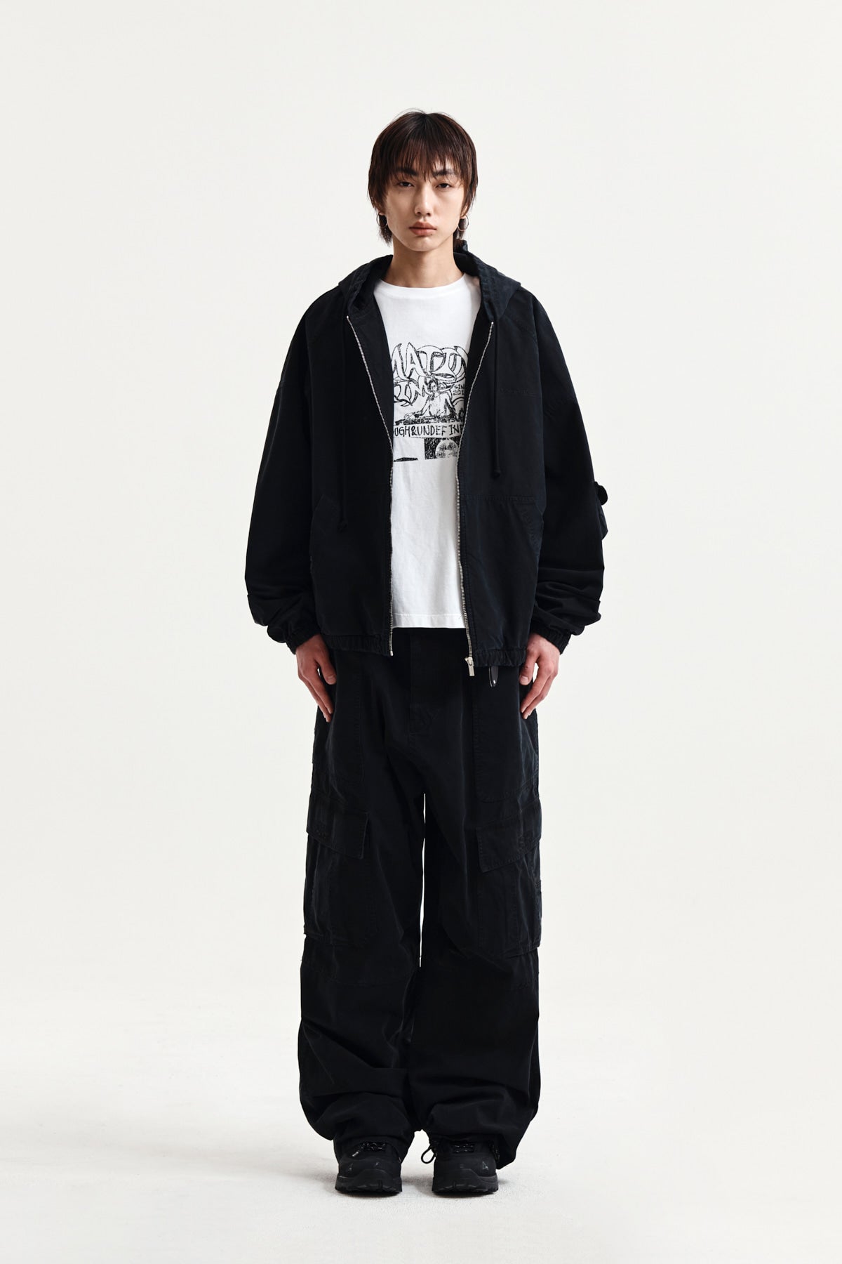 Matin Kim - Multi Pocket Utility Wide Pants (Black) product image 10 | TRAB K-Fashion Australia