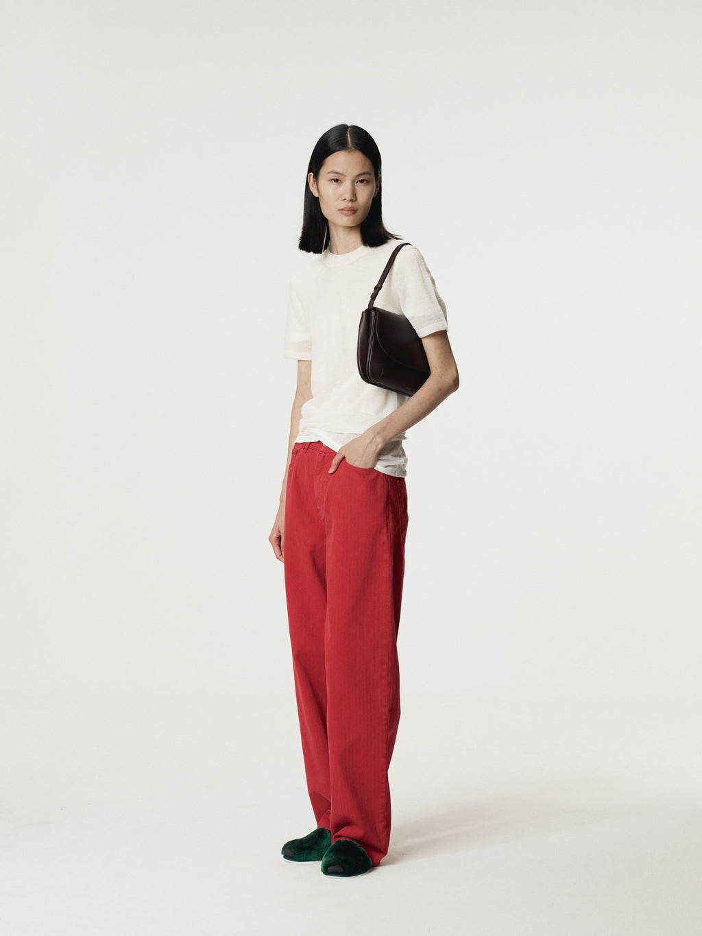 Recto - Rc Embroidery Sheer Knit Top (Cream) product image 2 | TRAB K-Fashion Australia