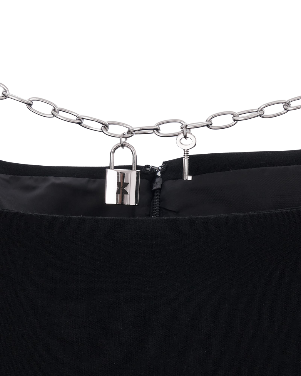 Kimhe Kim - Chain Detailed Sqaure Neck Mini Dress (Black) product image 9 | TRAB K-Fashion Australia