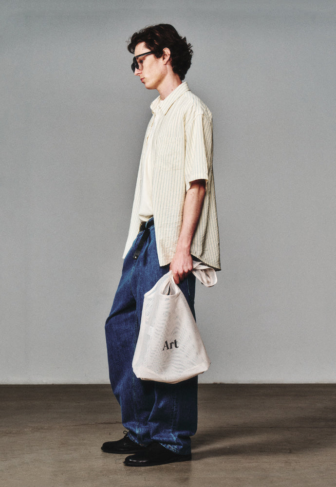 Art if acts - 'Art' Mesh Shopper Bag (Ecru) product image 3 | TRAB K-Fashion Australia