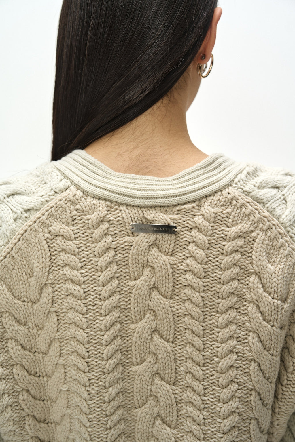 Andersson Bell - Cable Cropped Cardigan (Ivory/Ecru) product image 8 | TRAB K-Fashion Australia