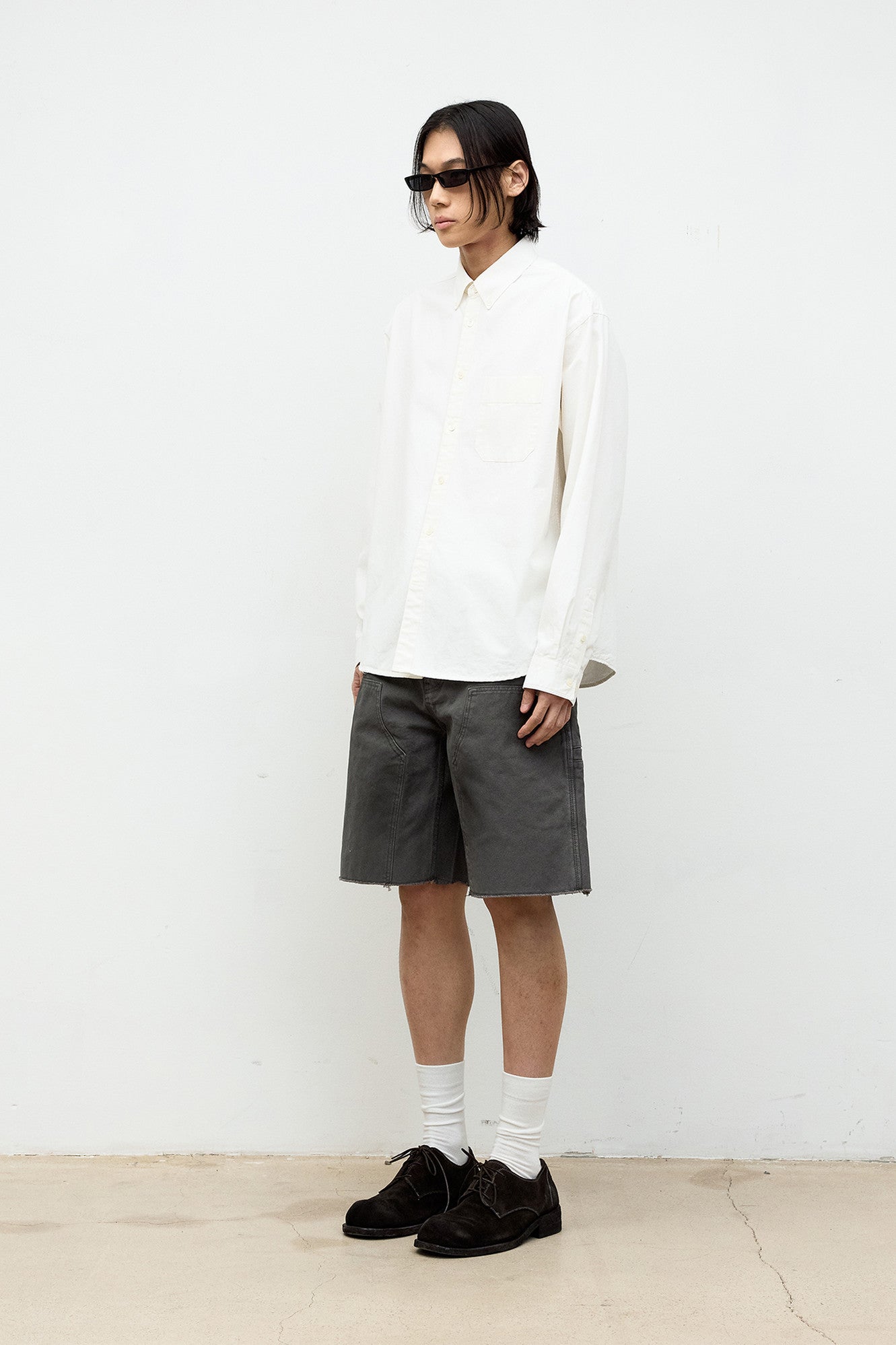 Coor - Over Dyed Bermuda Double Knee Pants (Washed Khaki) product image 3 | TRAB K-Fashion Australia