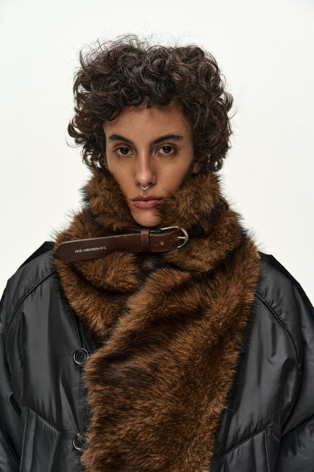 Andersson Bell - Fur Shawl Collar Puffer Jacket (Black) product image 10 | TRAB K-Fashion Australia