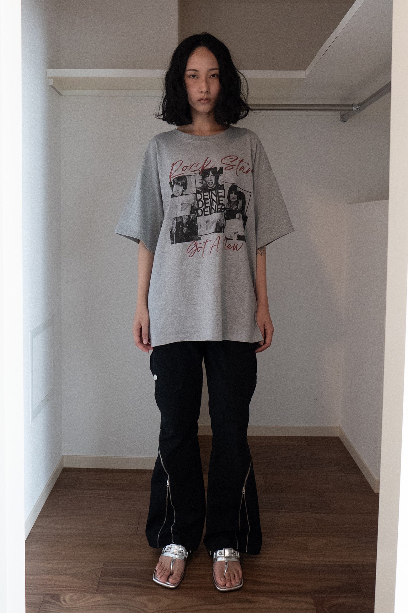 Deinet - Band Graphic T-Shirt (Melange Grey) product image 1 | TRAB K-Fashion Australia