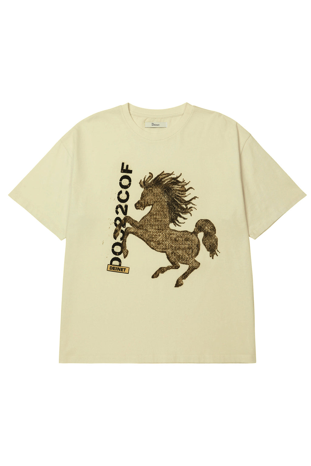 Deinet - Horse Graphic T-Shirt (Beige) product image 1 | TRAB K-Fashion Australia