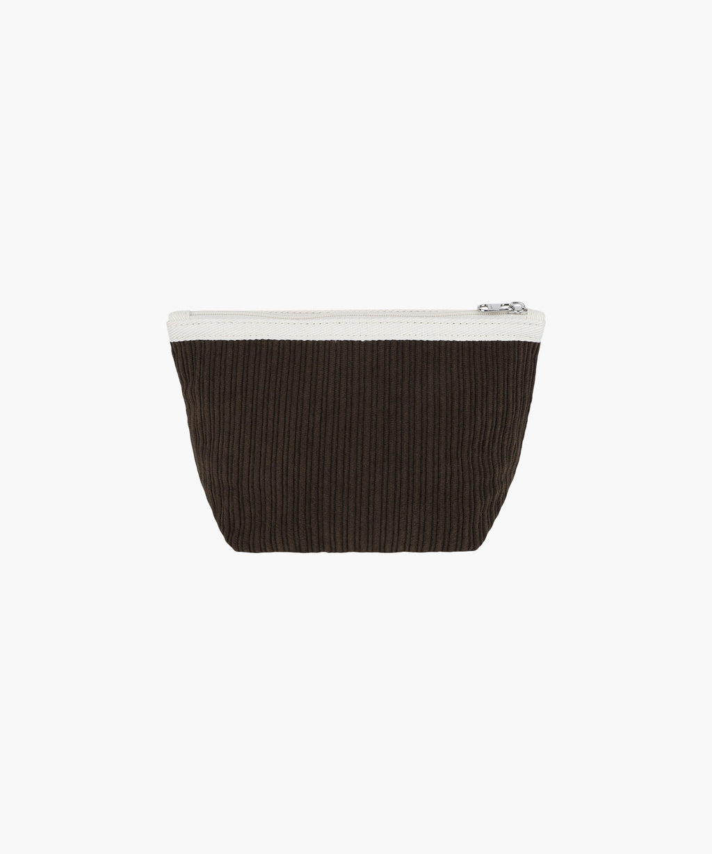 Marithe & Francois Girbaud - Classic Logo Corduroy Pouch (Brown) product image 3 | TRAB K-Fashion Australia