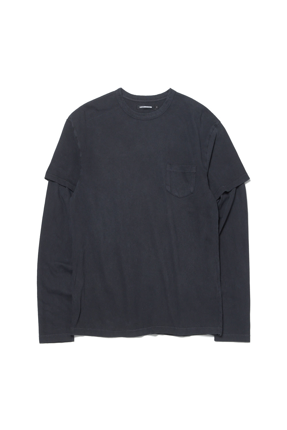 Hatchingroom - Split Tee Over Dyed Blue (Charcoal) product image 1 | TRAB K-Fashion Australia