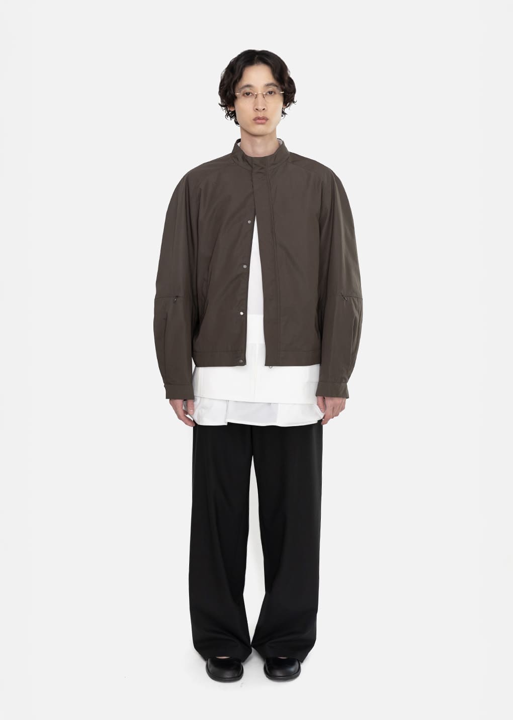 Amomento - Raglan Cotton Zip Jumper (Brown) product image 2 | TRAB K-Fashion Australia