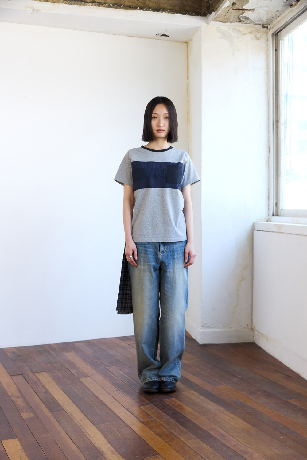 Hatchingroom - Patchwork Ringer Tee (M.Grey) product image 10 | TRAB K-Fashion Australia