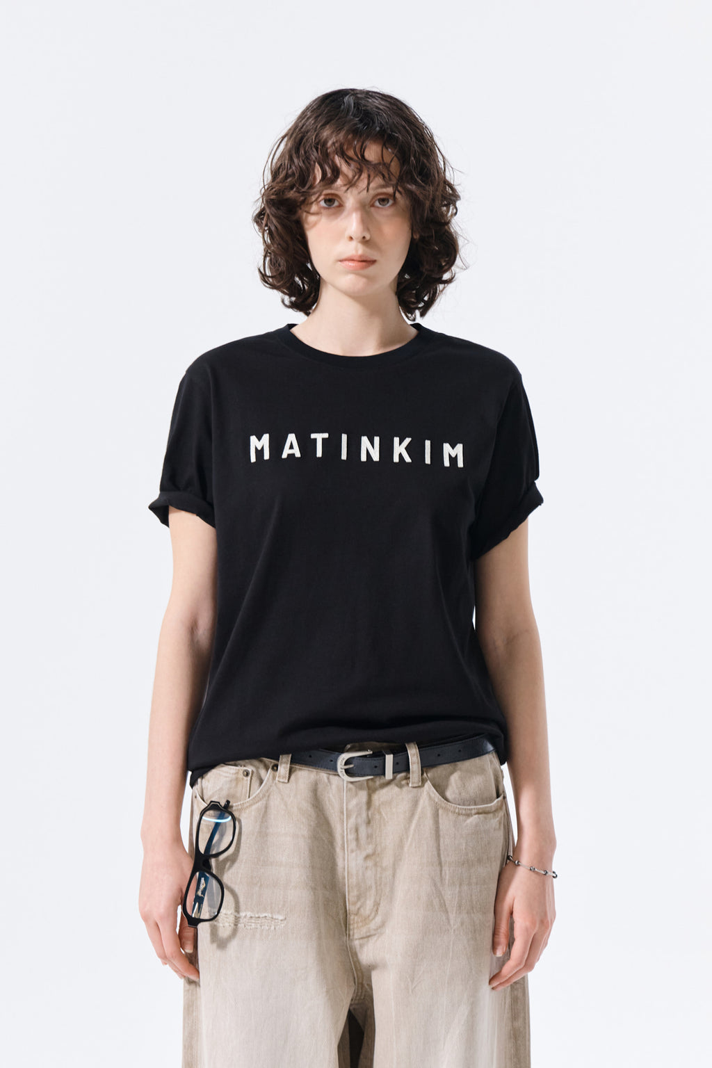 Matin Kim - Applique Felt Logo Top (Black) product image 10 | TRAB K-Fashion Australia