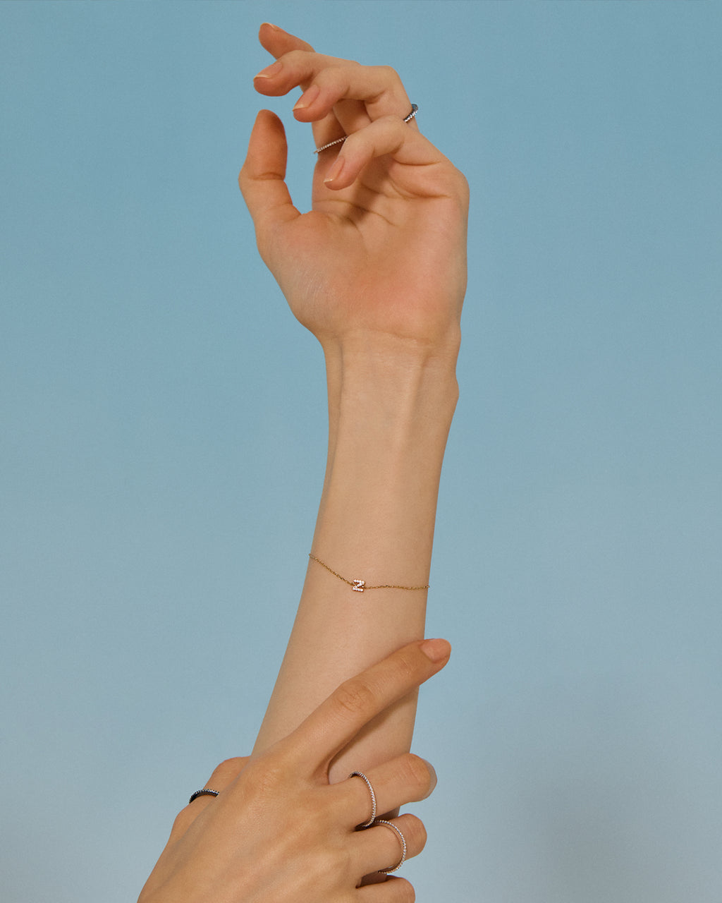 Numbering - Pave Letter Bracelet #3950 product image 3 | TRAB K-Fashion Australia