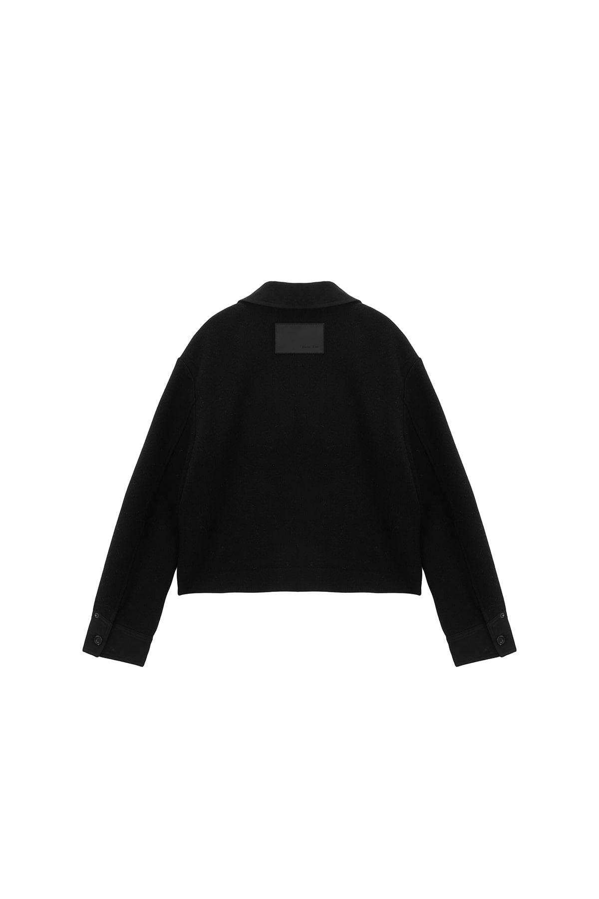 Matin Kim - Knit Mixed Trucker Jacket (Black) product image 2 | TRAB K-Fashion Australia