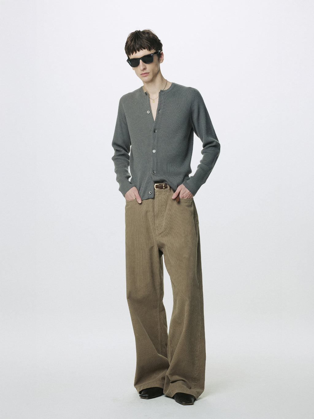 Tonywack - Washed Corduroy Wide-Leg Pants (Beige) product image 7 | TRAB K-Fashion Australia