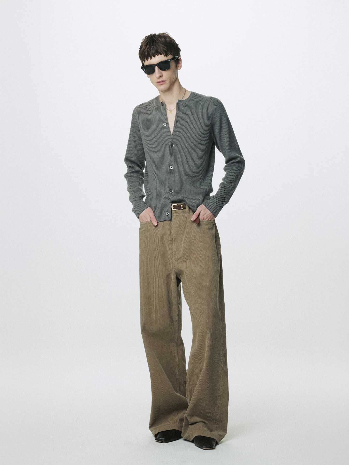 Tonywack - Washed Corduroy Wide-Leg Pants (Beige) product image 7 | TRAB K-Fashion Australia