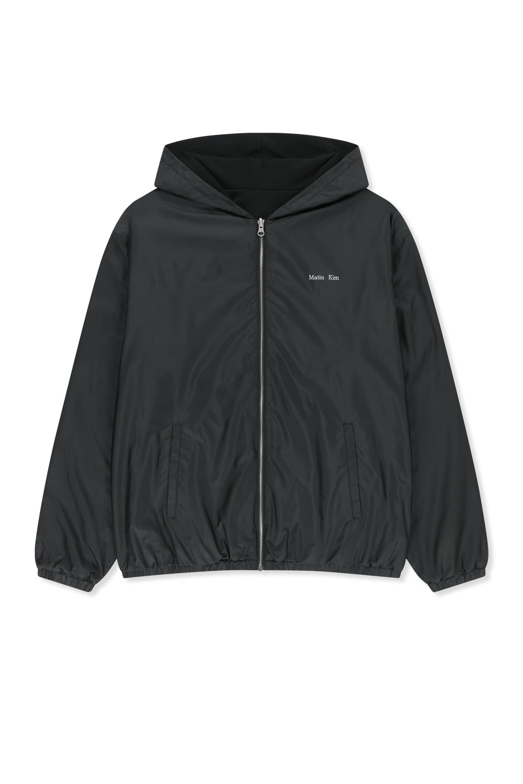 Matin Kim - Double Face Hoody Zip Up (Black) product image 1 | TRAB K-Fashion Australia