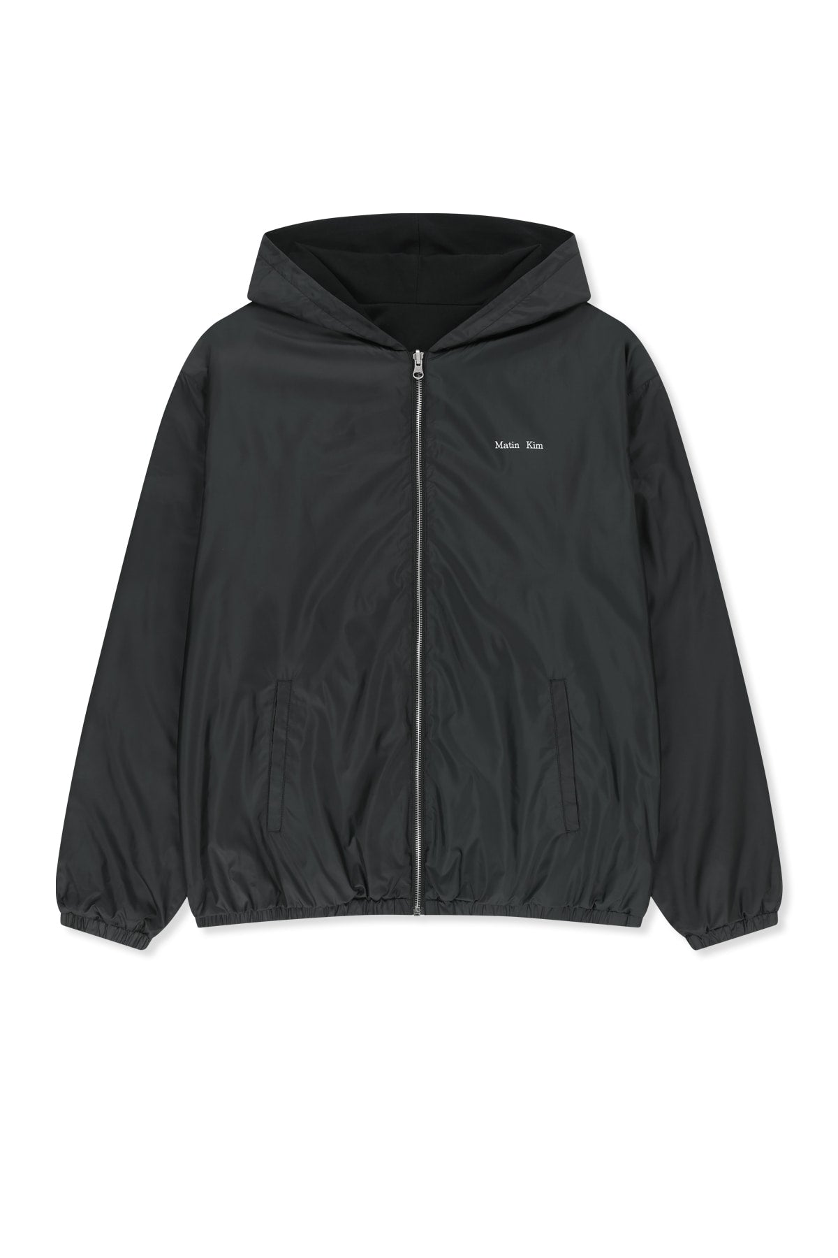 Matin Kim - Double Face Hoody Zip Up (Black) product image 1 | TRAB K-Fashion Australia