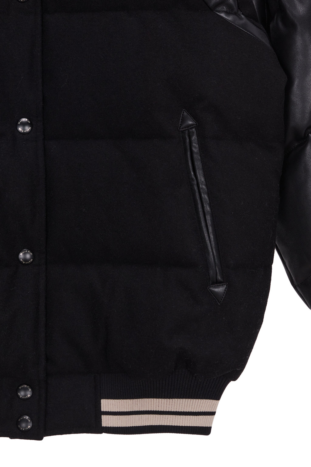 Matin Kim - Varsity Down Jacket (Black) product image 4 | TRAB K-Fashion Australia