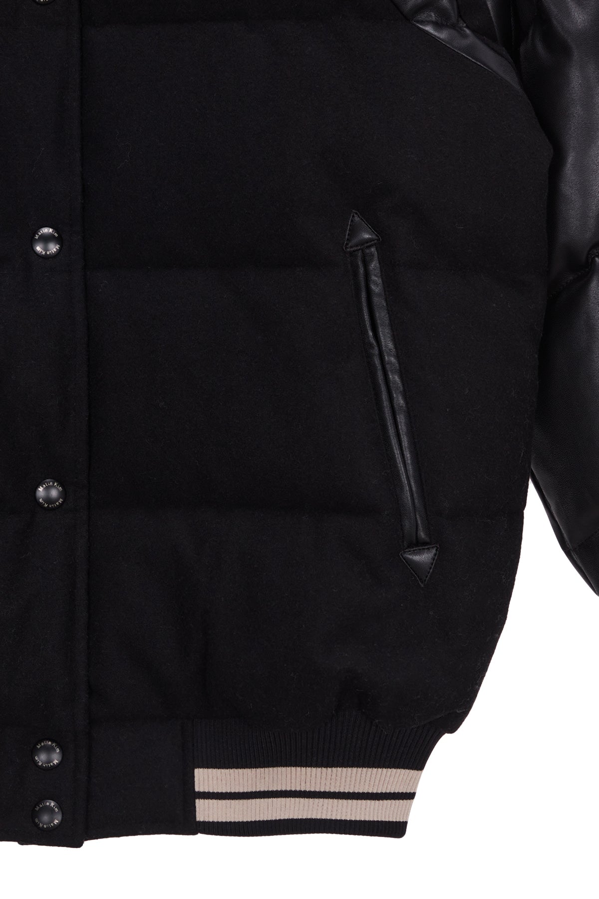 Matin Kim - Varsity Down Jacket (Black) product image 4 | TRAB K-Fashion Australia