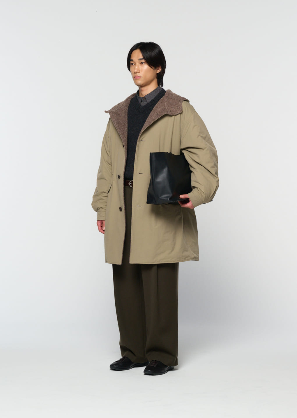 Amomento - padded shearling parka (Khaki) product image 3 | TRAB K-Fashion Australia