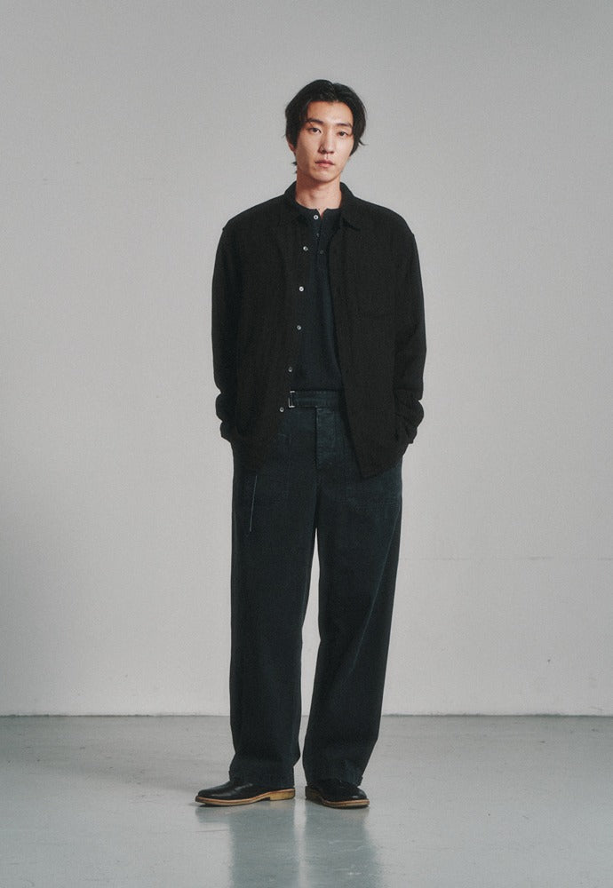 Art if acts - Washed Gauze Shirt (Black) product image 1 | TRAB K-Fashion Australia