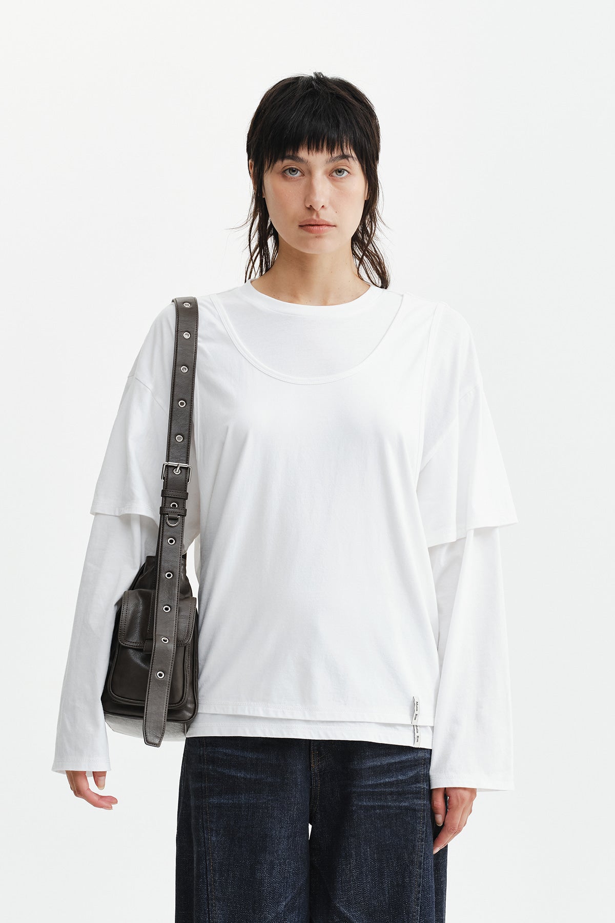 Matin Kim - Cross Back Layered Top (White) product image 10 | TRAB K-Fashion Australia