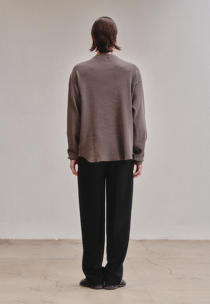 Art if acts - Garment Dyed Waffle Henley (Faded Charcoal) product image 5 | TRAB K-Fashion Australia