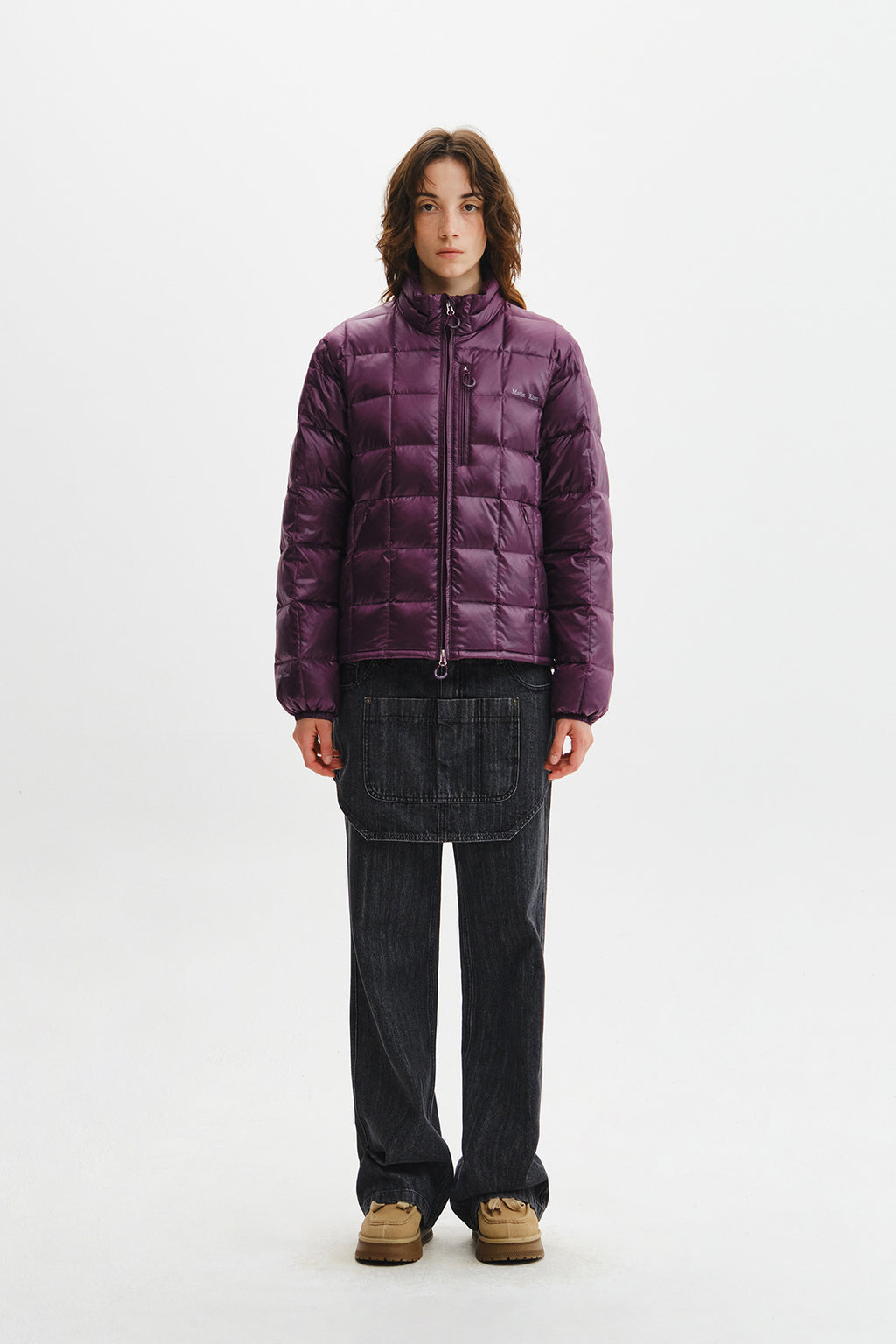 Matin Kim - Matin Grid Quilted Light Down Jumper (Purple) product image 7 | TRAB K-Fashion Australia