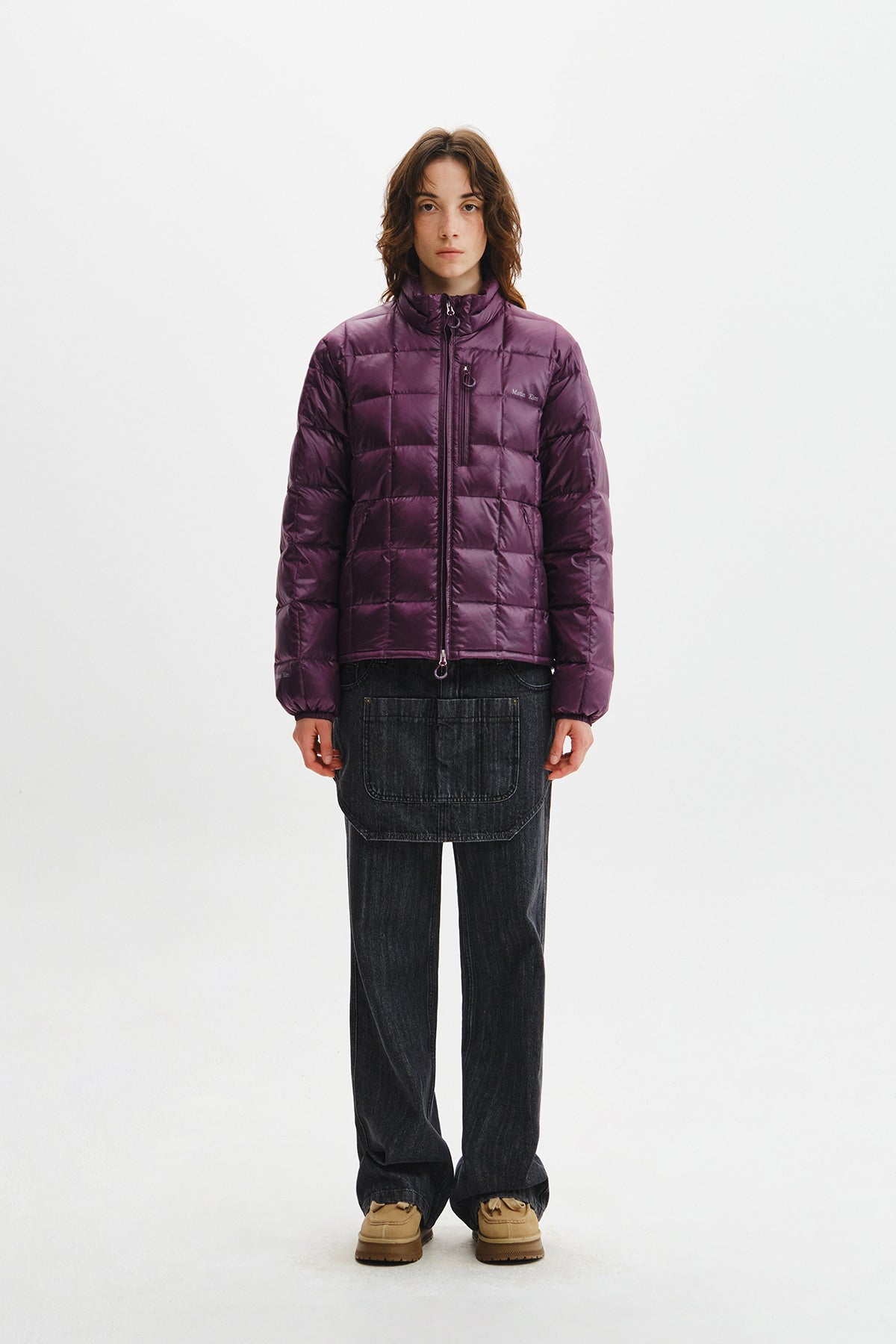 Matin Kim - Matin Grid Quilted Light Down Jumper (Purple) product image 7 | TRAB K-Fashion Australia