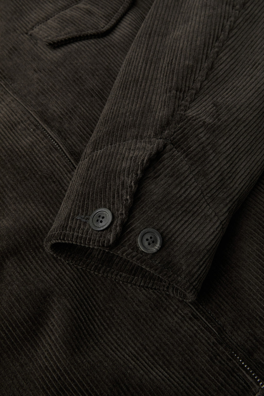 Coor - Mid Wale Corduroy Zip-Up Jacket (Washed Black) product image 6 | TRAB K-Fashion Australia