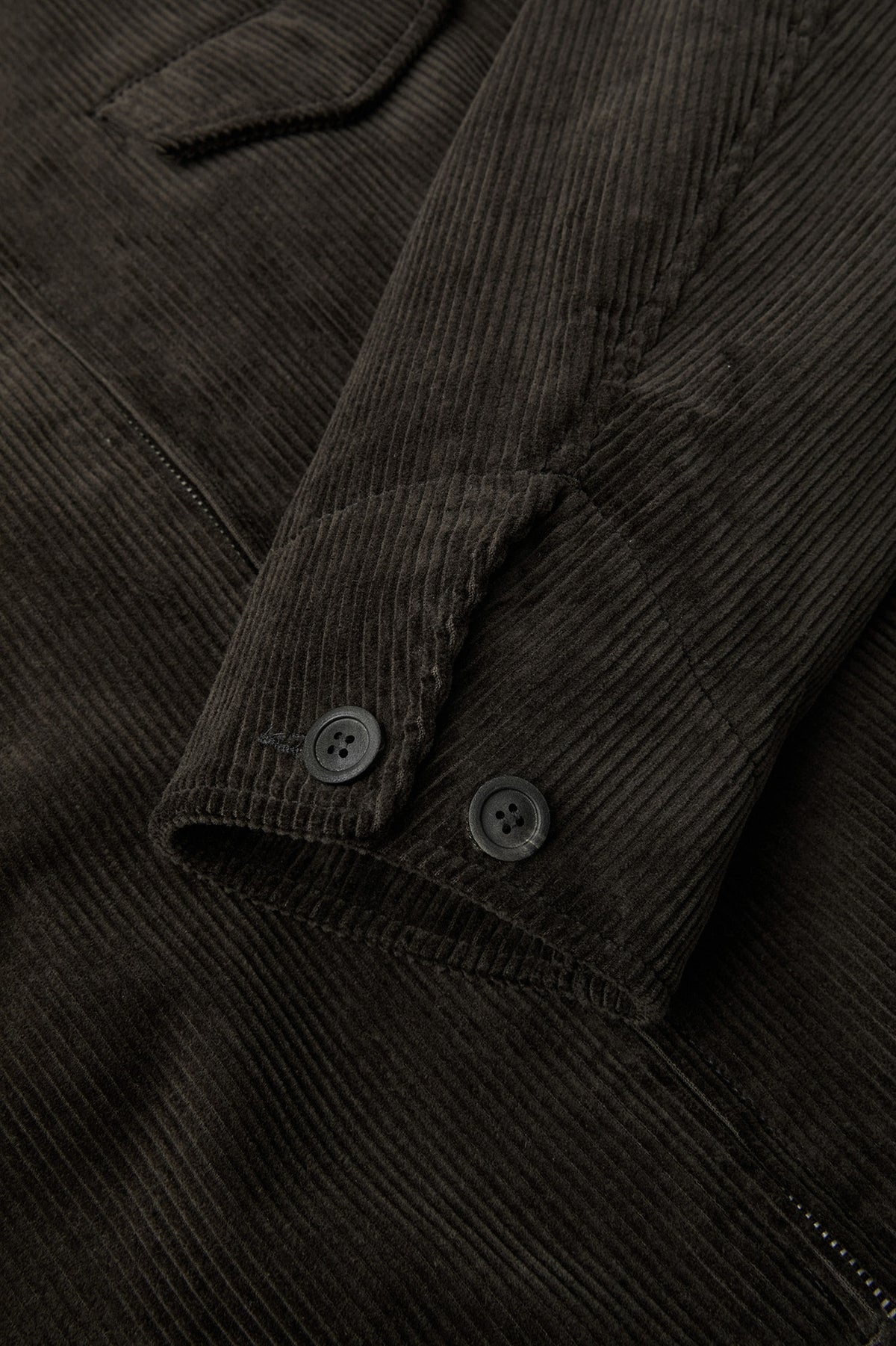 Coor - Mid Wale Corduroy Zip-Up Jacket (Washed Black) product image 6 | TRAB K-Fashion Australia