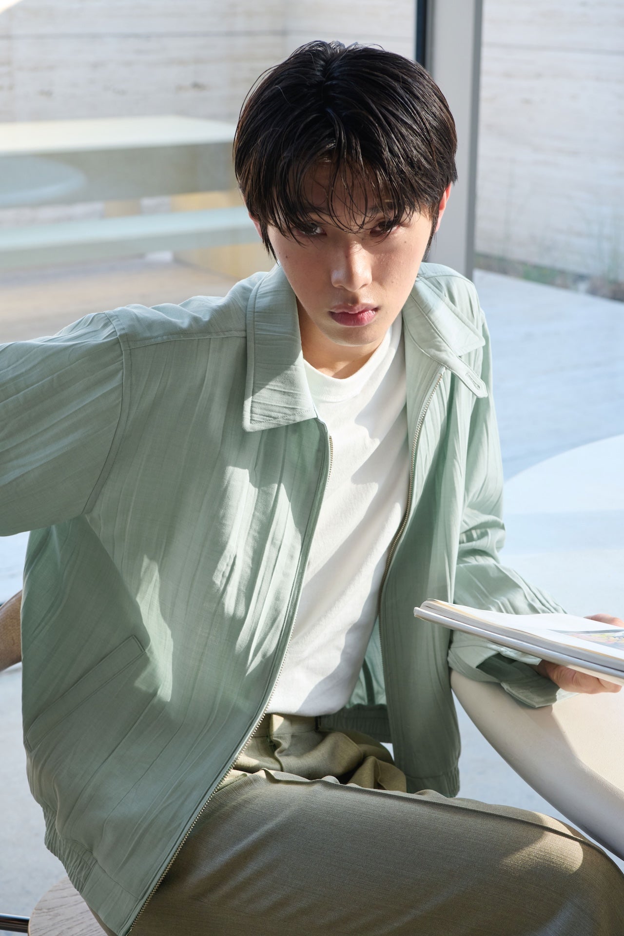 STU - Pleats Swing Jacket (Light Blue) product image 13 | TRAB K-Fashion Australia