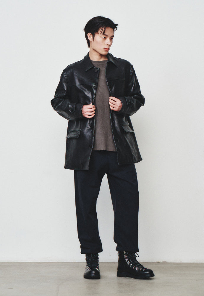 Art if acts - Garment Dyed Vintage Heavy Sweat Pants (Black) product image 4 | TRAB K-Fashion Australia