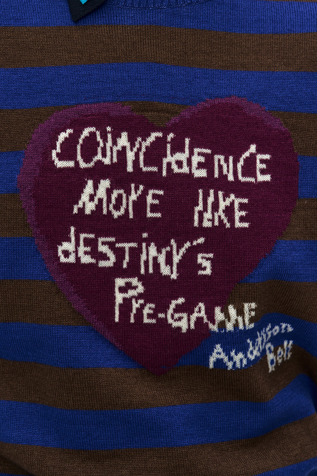 Andersson Bell - Girl's Heart Message Crew-Neck Sweater (Blue/Green) product image 5 | TRAB K-Fashion Australia