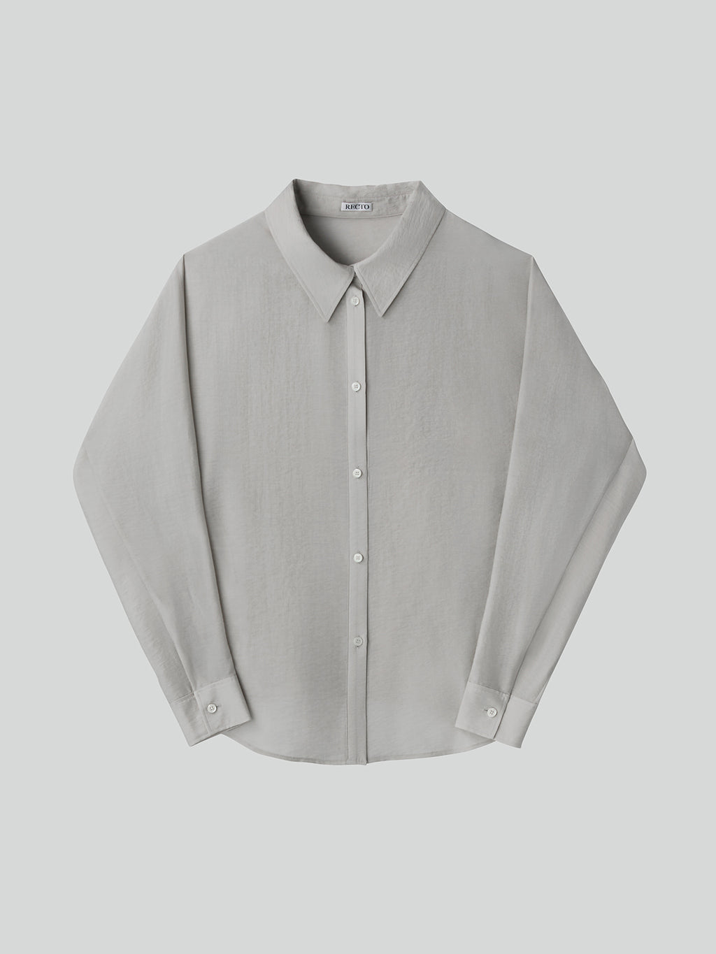 Recto - Silk Blend Volume Shirt (Light Taupe) product image 5 | TRAB K-Fashion Australia