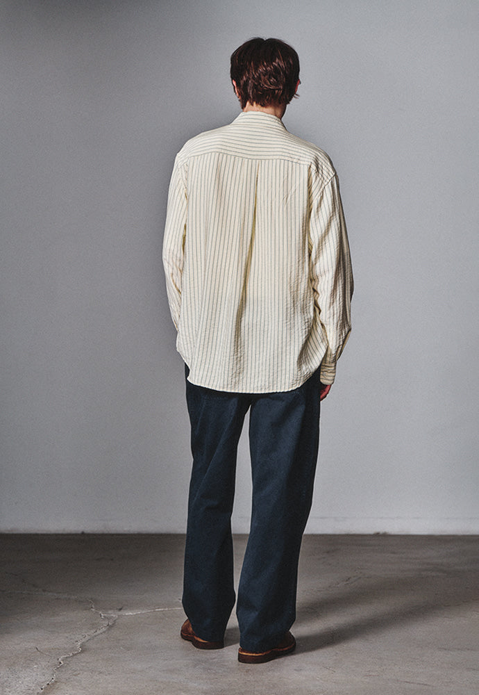 Art if acts - Wrinkle Rayon Shirt (Cream/Liberty Blue) product image 3 | TRAB K-Fashion Australia