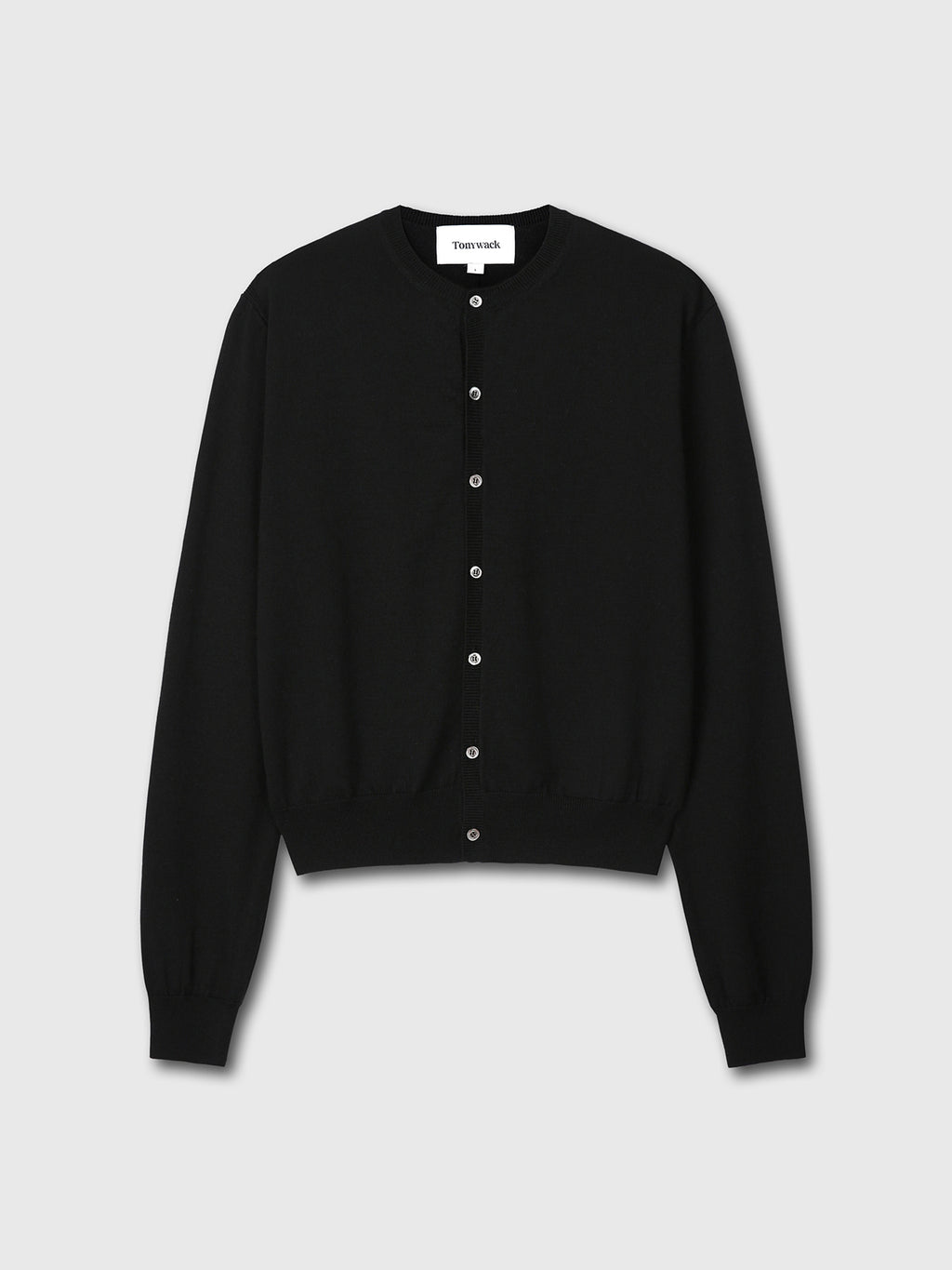 Tonywack - Super Fine Wool Crew-Neck Cardigan (Black) product image 7 | TRAB K-Fashion Australia