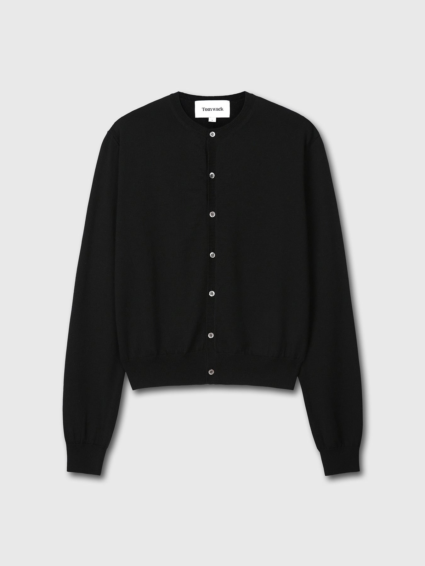 Tonywack - Super Fine Wool Crew-Neck Cardigan (Black) product image 7 | TRAB K-Fashion Australia