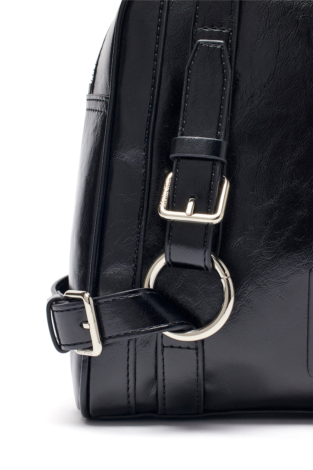 Matin Kim - Biker Detail Square Shoulder Bag (Black) product image 3 | TRAB K-Fashion Australia