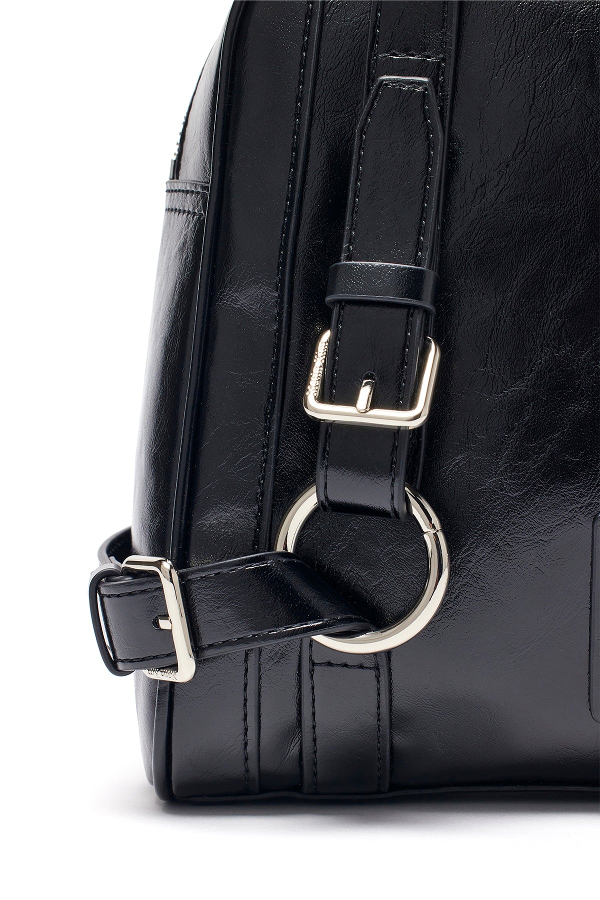 Matin Kim - Biker Detail Square Shoulder Bag (Black) product image 3 | TRAB K-Fashion Australia