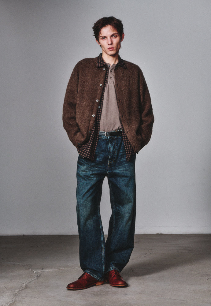 Art if acts - Mohair Round Neck Cardigan (Espresso) product image 5 | TRAB K-Fashion Australia