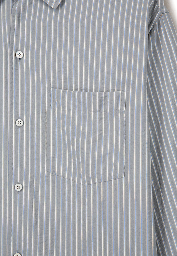 Art if acts - Wrinkle Rayon Shirt (Grey/Liberty Blue) product image 11 | TRAB K-Fashion Australia