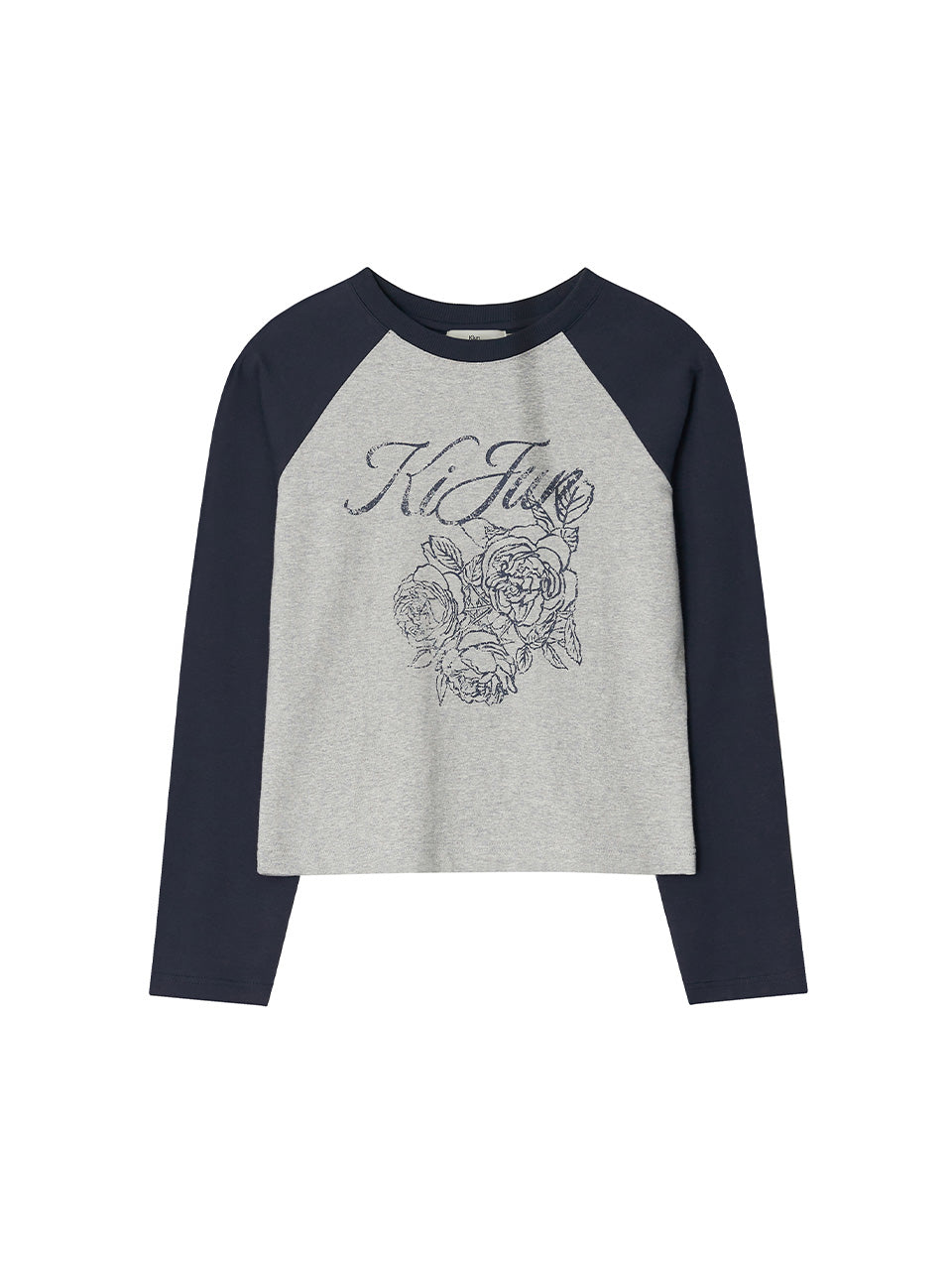 Kijun - Rose Raglan Tee (Navy) product image 7 | TRAB K-Fashion Australia
