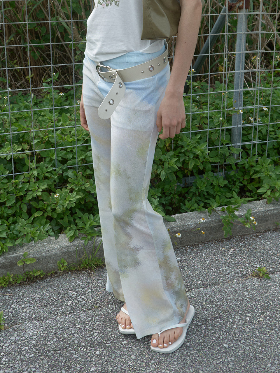 Kijun - Print Flared Pants (Print Flower) product image 1 | TRAB K-Fashion Australia