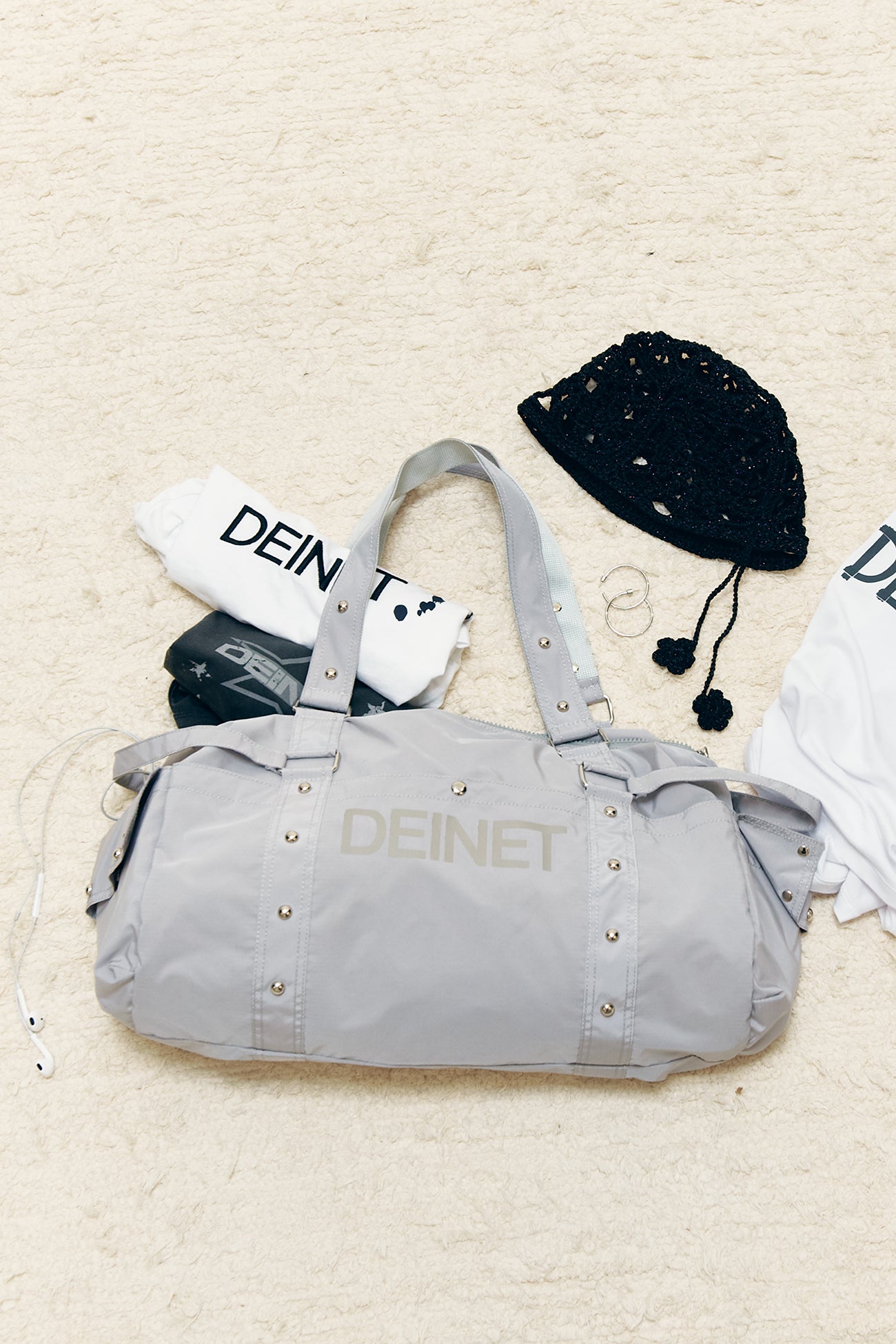 Deinet - Logo Duffle Bag (Grey) product image 1 | TRAB K-Fashion Australia